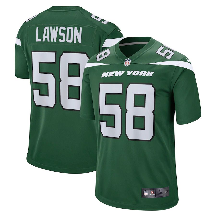 Men New York Jets #58 Carl Lawson Nike Gotham Green Game NFL Jersey